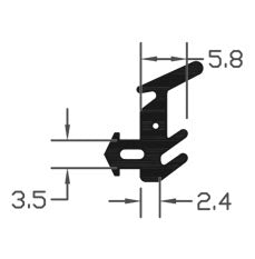 Industrial Grade TPE Black E Gasket Seal For Reliable Protection - 150m