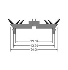 High Quality Aluminium PVC Black  Pressure Plate - 6.1m