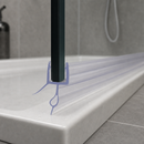 Straight Fin Shower Seal for 4-6mm Glass, Ideal for Shower Doors & Bath Screens (Multiple Lengths Available)