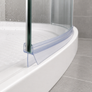 Curved Shower Screen Seal in Clear PVC for Easy Installation (850mm)