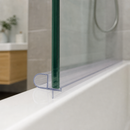 Clear Rigid PVC Shower Screen Seal for Bath & Shower Doors (Various Lengths)
