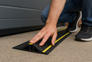 Heavy-Duty 30mm Rubber Garage Threshold Seal Black/Yellow Floor Barrier for Warehouses, Units & Workshops