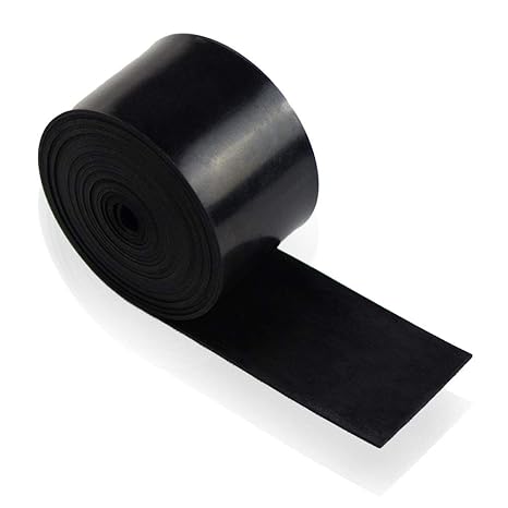 Black Natural Rubber Strip 3.2mm x 51mmm Smooth Finish Linear Metre