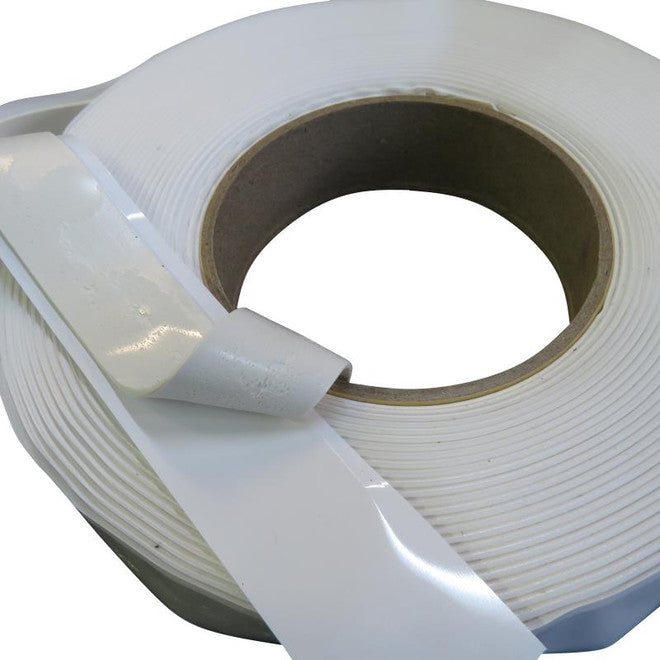 Multi-Purpose White Butyl Tape Ideal for Caravans, Construction, and Roofing