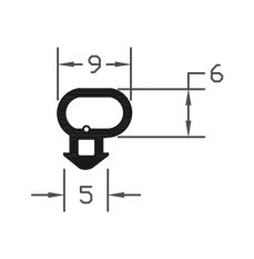 Industrial-Grade Black TPE Bubble Gasket Seal For Doors And Windows - 200m