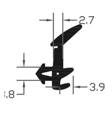 Premium Quality TPE Black E Gasket Seal For Doors & Windows - 120m