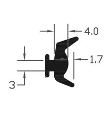 High Durable TPE Black E Gasket Seal For Home & Commercial Use - 175m