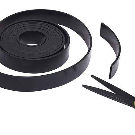 Black Natural Rubber Strip 3.2mm x 51mmm Smooth Finish Linear Metre