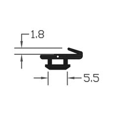 High Impact Black TPE Flipper Gasket Seal For Door Sealing - 250m