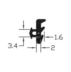 High Impact TPE Black E Gasket Sealing Solution For Doors & Windows - 225m