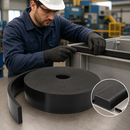 Genuine Rubber Strip 75? Hardness for Industrial Applications (1 Metre)