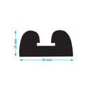 Solid Double D EPDM Rubber Fender with Metal Insert – Heavy Duty Marine & Dock Protection