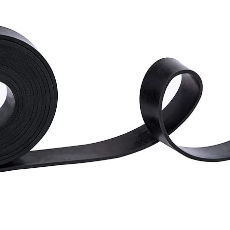 Black Natural Rubber Strip 3.2mm x 51mmm Smooth Finish Linear Metre