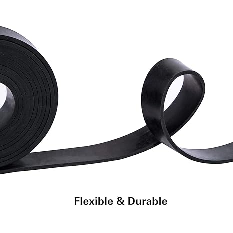 Natural Black Smooth Finish Rubber Rectangular Strip - 1.6mmx51mm