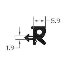 Premium UPVC Black TPE E-Gasket Seal For Commercial Applications - 250m