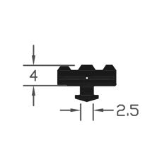 Heavy Duty Aluminium Black TPE E-Gasket Seal - 150m