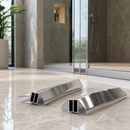 Chrome Magnetic Shower Screen Seal for 4-6mm Glass (Pair, 2000mm)