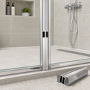 Chrome Magnetic Shower Screen Seal for 6-8mm Glass (Pair, 2000mm)