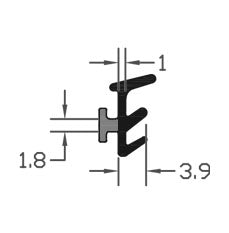 High Quality TPE Black E Gasket Sealing Strip - 200m