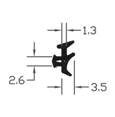 Heavy Duty TPE Black E Gasket Seal For Reliable Protection - 230m