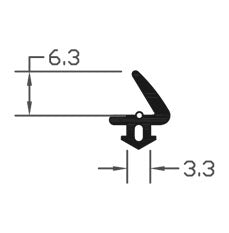 Premium Grade TPE Black Flipper Gasket Seal For Door & Window - 320m