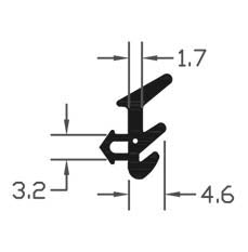 Premium Grade UPVC Black TPE E-Gasket Seal - 175m