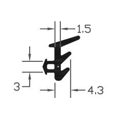 Professional TPE Black E-Gasket Seal For Commercial Use - 200m