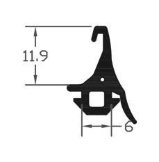 Premium Black TPE  Flipper Gasket Seal For Windows & Doors - 100m