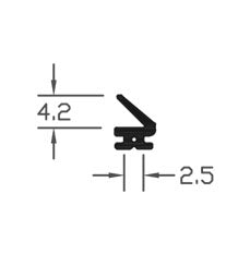 High Impact TPE Black Flipper Gasket Seal For Door Sealing - 300m