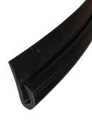 Black EPDM U Channel Profile with Uneven Legs - 3mm