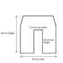 Trapezoidal Push On Edging Guard 1m Long