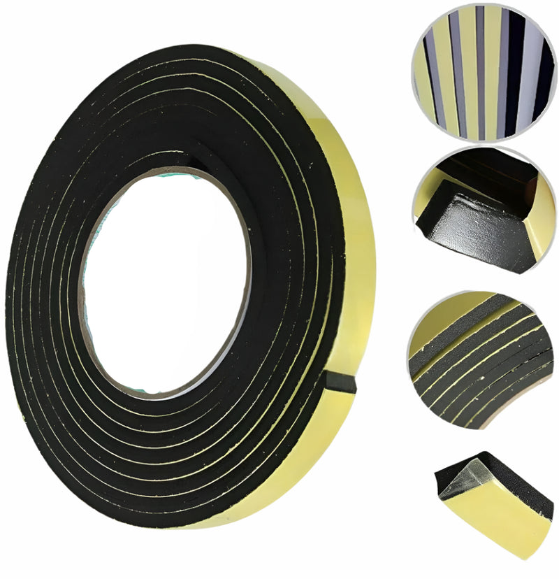 6m Self-Adhesive EPDM Sponge Seal – 12mm Wide x 6mm Thick