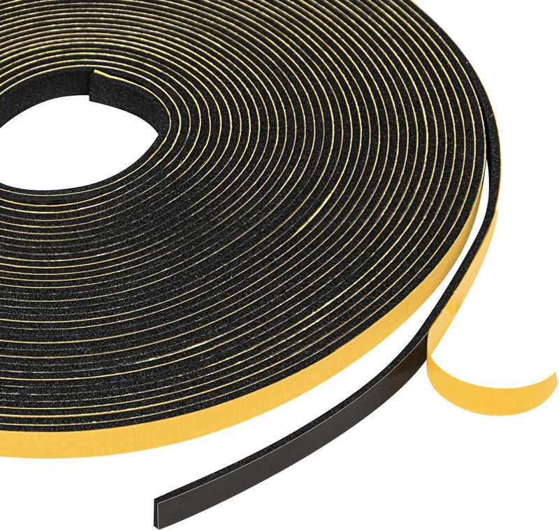 6m Roll Self-Adhesive Sponge Weatherstrip – Perfect for Secondary Glazing