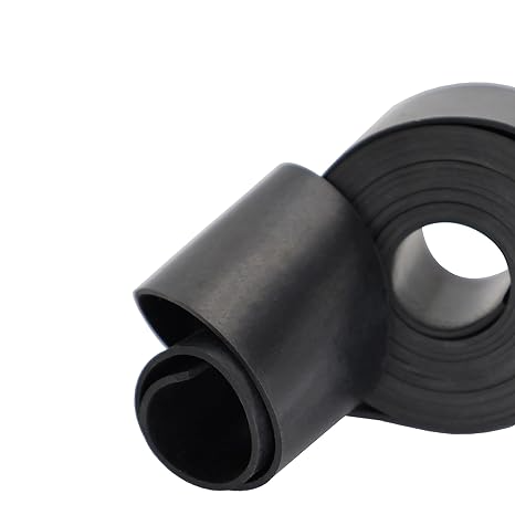 Black Smooth-Finish Natural Rubber Strip 3.2mm x 63mm