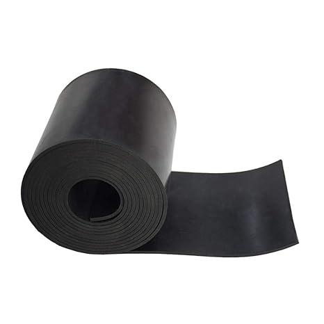 Black Smooth-Finish Natural Rubber Strip 3.2mm x 63mm