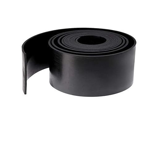 Black Natural Rubber Strip 3.2mm x 51mmm Smooth Finish Linear Metre