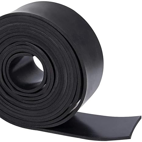 Black Natural Rubber Strip 3.2mm x 51mmm Smooth Finish Linear Metre