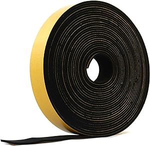 25mm Self-Adhesive Polyethylene Rectangular Strip - 10m Roll