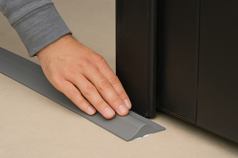 15mm Garage Floor Seal – Durable Grey Rubber Strip to Block Water, Dust & Insects