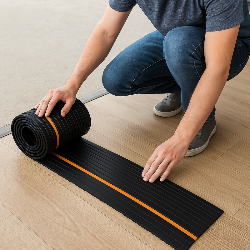 Universal Garage Door Weather Seal Heavy-Duty Rubber Strip with Anti-Slip for Indoor & Outdoor Use